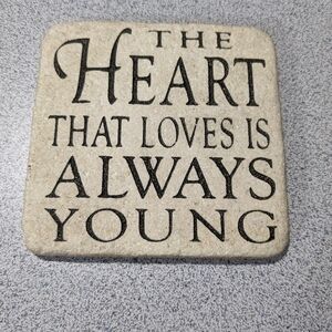 Red Deer Rock Services Ceramic stone texture tile with quote